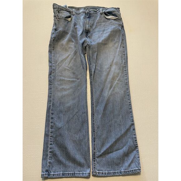 Levi's 40 x 30 527 Low Rise Boot Cut Light‎ Wash Flex Cotton Denim Jeans - Picture 1 of 9